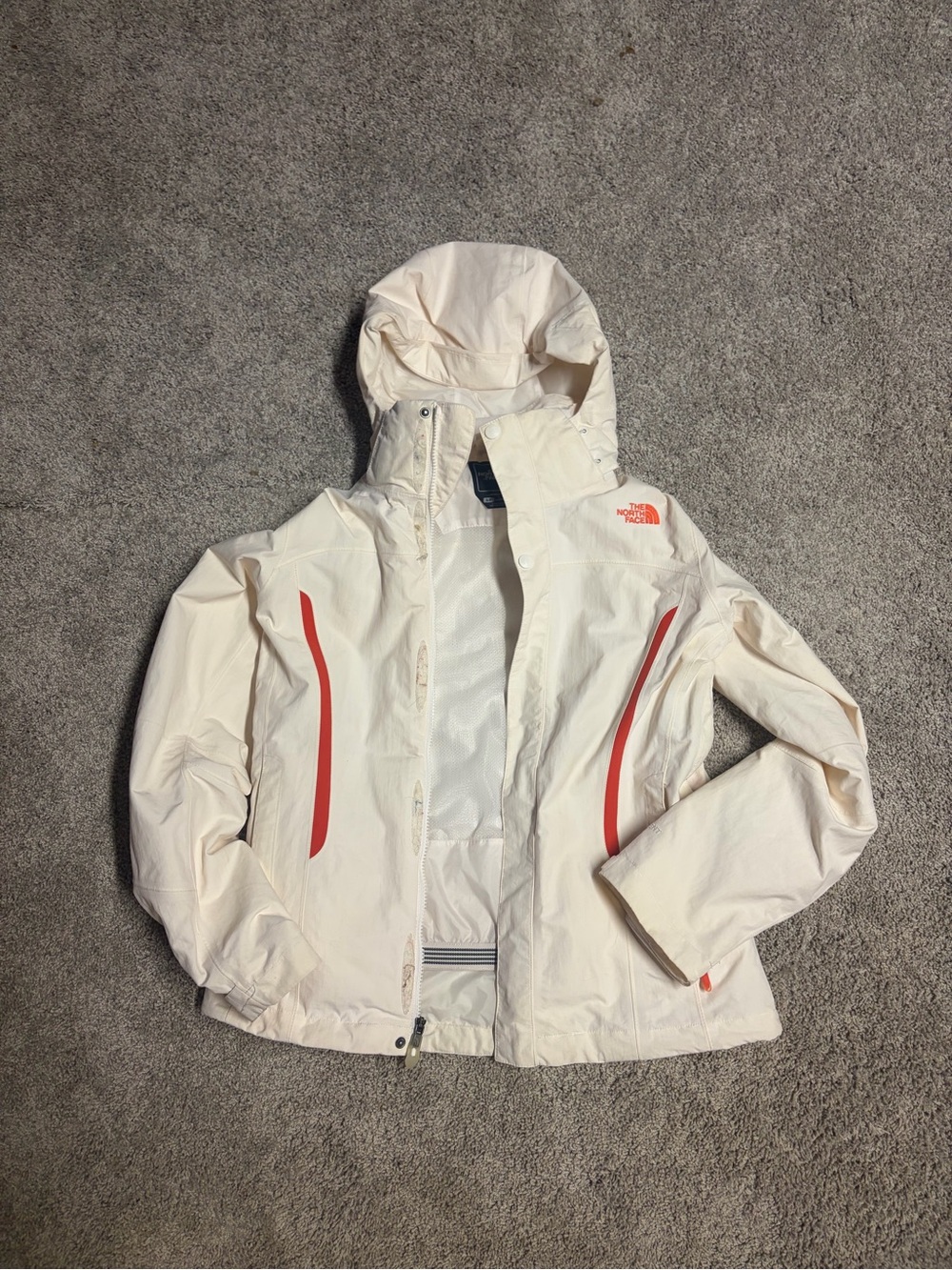 The North Face Women's White Rain with Orange Accents
